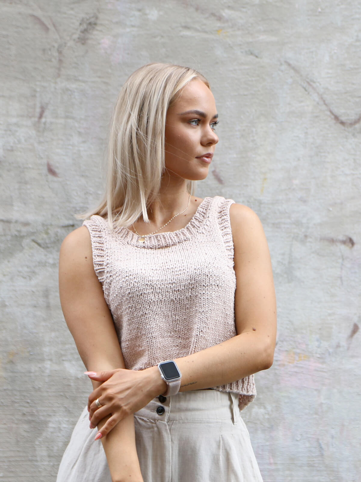 Strikkeoppskrift – Bare en singlet